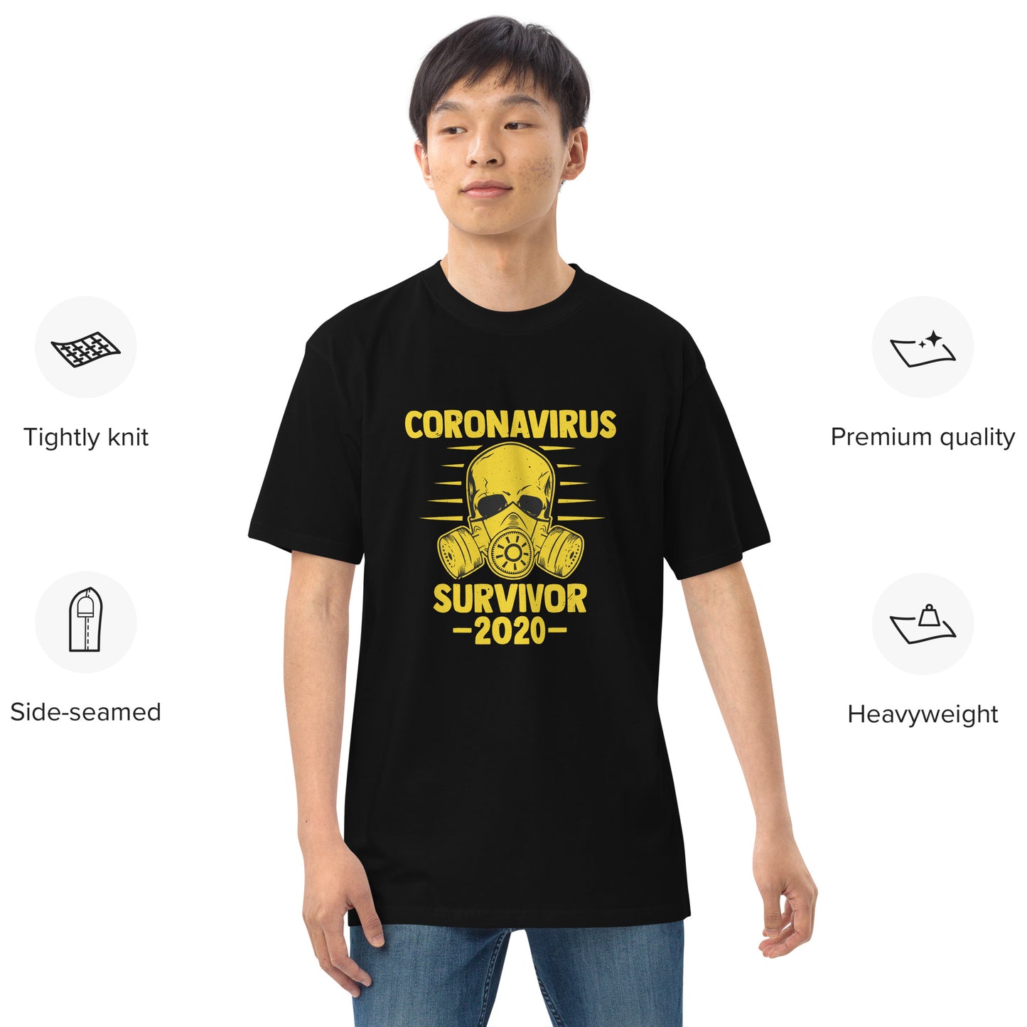 Coronavirus Survivor (Skull) 2020 Men’s T-Shirt